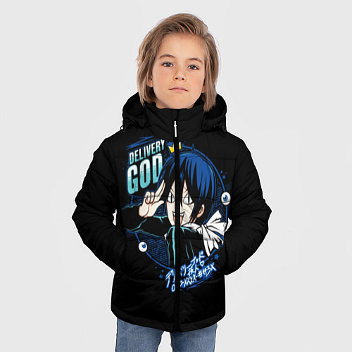 Зимняя куртка для мальчика Бездомный бог / 3D-Черный – фото 3