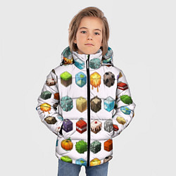 Куртка зимняя для мальчика Minecraft Cubes, цвет: 3D-черный — фото 2