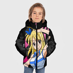 Куртка зимняя для мальчика Fairy Tail: Lucy, цвет: 3D-черный — фото 2