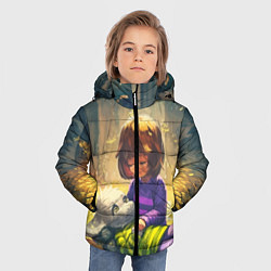 Куртка зимняя для мальчика Фриск и Азриэль, цвет: 3D-красный — фото 2