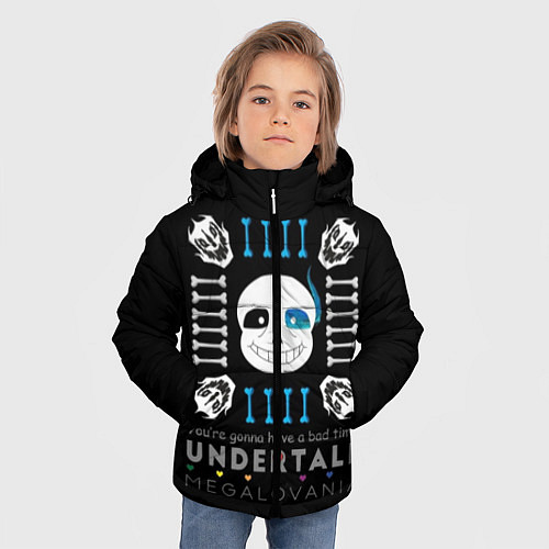 Зимняя куртка для мальчика Undertale / 3D-Черный – фото 3