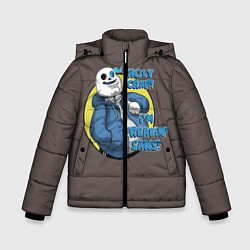 Куртка зимняя для мальчика Holy Crap, цвет: 3D-черный