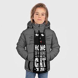 Куртка зимняя для мальчика Дом там, где твой кот, цвет: 3D-красный — фото 2