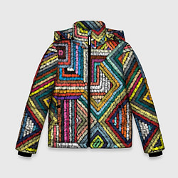 Зимняя куртка для мальчика Этнический орнамент вышивка