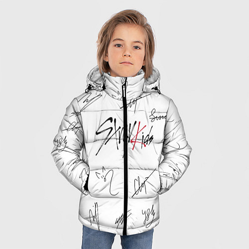 Зимняя куртка для мальчика STRAY KIDS АВТОГРАФЫ / 3D-Черный – фото 3