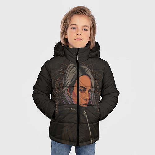 Зимняя куртка для мальчика Billie Eilish / 3D-Черный – фото 3