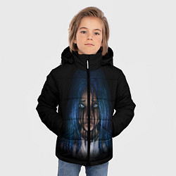 Куртка зимняя для мальчика Слёзы Билли Айлиш, цвет: 3D-красный — фото 2