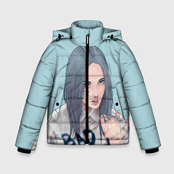 Куртка зимняя для мальчика Billie Eilish: Bad Guy, цвет: 3D-черный