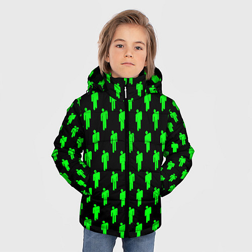 Зимняя куртка для мальчика Billie Eilish: Acid Pattern / 3D-Черный – фото 3