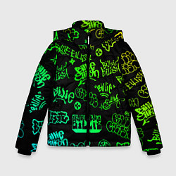 Куртка зимняя для мальчика BILLIE EILISH: Grunge Graffiti, цвет: 3D-черный