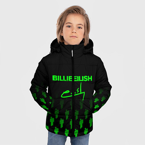 Зимняя куртка для мальчика Billie Eilish: Green & Black Autograph / 3D-Черный – фото 3