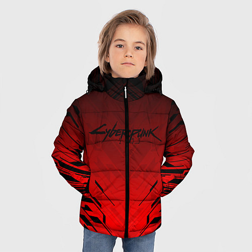 Зимняя куртка для мальчика Cyberpunk 2077: Red Techno / 3D-Черный – фото 3