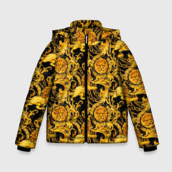 Зимняя куртка для мальчика Львы золотые узоры