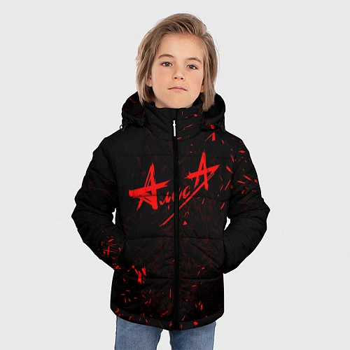 Зимняя куртка для мальчика АлисА / 3D-Светло-серый – фото 3