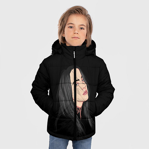 Зимняя куртка для мальчика Billie Eilish: Black Style / 3D-Черный – фото 3