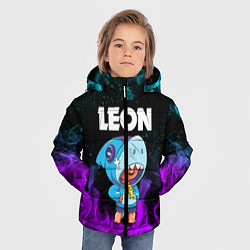 Куртка зимняя для мальчика BRAWL STARS LEON SHARK, цвет: 3D-черный — фото 2