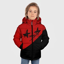 Куртка зимняя для мальчика Алиса, цвет: 3D-черный — фото 2