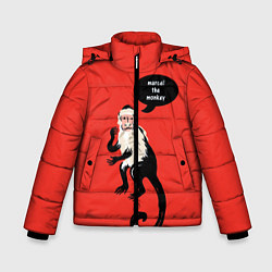 Куртка зимняя для мальчика Marcel the monkey, цвет: 3D-черный