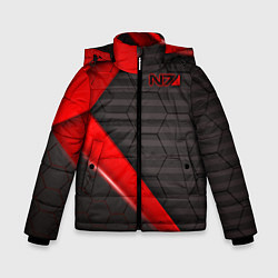 Куртка зимняя для мальчика Mass Effect N7, цвет: 3D-светло-серый