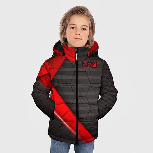 Зимняя куртка для мальчика Mass Effect N7 / 3D-Черный – фото 3