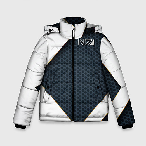 Зимняя куртка для мальчика Mass Effect N7 / 3D-Светло-серый – фото 1