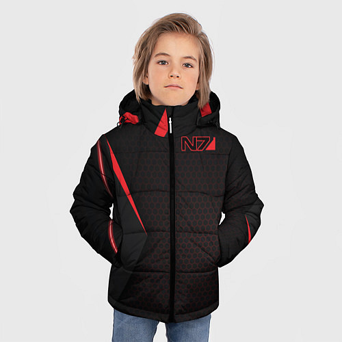 Зимняя куртка для мальчика Mass Effect N7 / 3D-Черный – фото 3