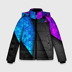 Куртка зимняя для мальчика Mass Effect N7, цвет: 3D-черный