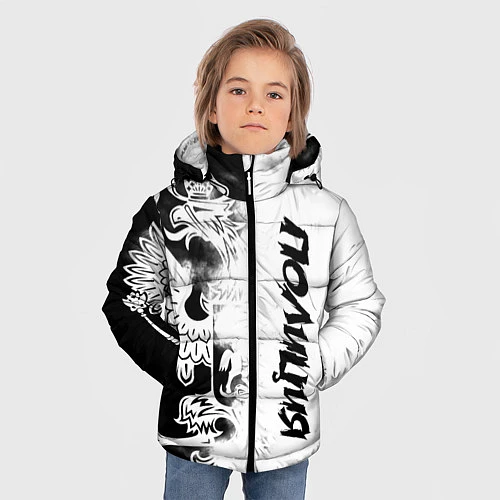Зимняя куртка для мальчика Полиция / 3D-Черный – фото 3