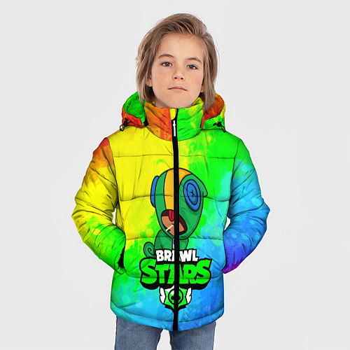 Зимняя куртка для мальчика BRAWL STARS LEON / 3D-Черный – фото 3