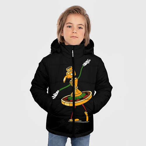 Зимняя куртка для мальчика Cuphead / 3D-Черный – фото 3
