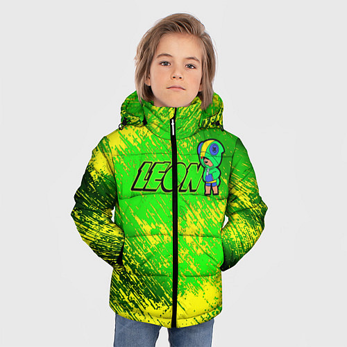 Зимняя куртка для мальчика Brawl Stars leon / 3D-Черный – фото 3