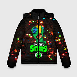 Куртка зимняя для мальчика BRAWL STARS НОВОГОДНИЙ, цвет: 3D-черный