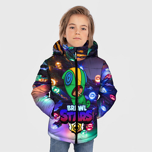 Зимняя куртка для мальчика BRAWL STARS НОВОГОДНИЙ / 3D-Черный – фото 3