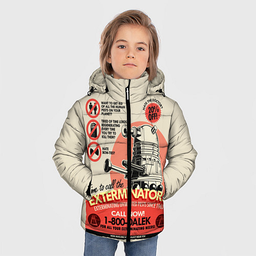 Зимняя куртка для мальчика Doctor Who / 3D-Черный – фото 3