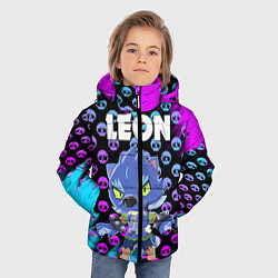 Куртка зимняя для мальчика BRAWL STARS ОБОРОТЕНЬ LEON, цвет: 3D-черный — фото 2