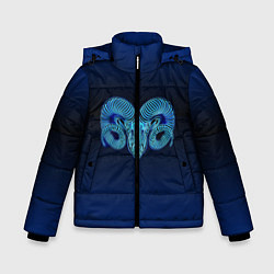 Куртка зимняя для мальчика Знаки Зодиака Овен, цвет: 3D-светло-серый