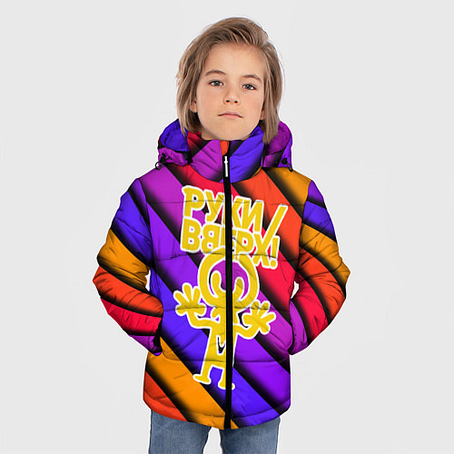 Зимняя куртка для мальчика Руки Вверх / 3D-Черный – фото 3
