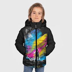 Куртка зимняя для мальчика Принцесса Мононоке, цвет: 3D-черный — фото 2