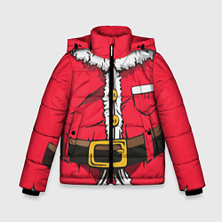 Куртка зимняя для мальчика Санта, цвет: 3D-черный