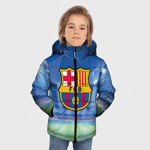 Зимняя куртка для мальчика FC Barcelona / 3D-Черный – фото 3