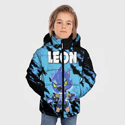 Куртка зимняя для мальчика BRAWL STARS ОБОРОТЕНЬ LEON, цвет: 3D-красный — фото 2