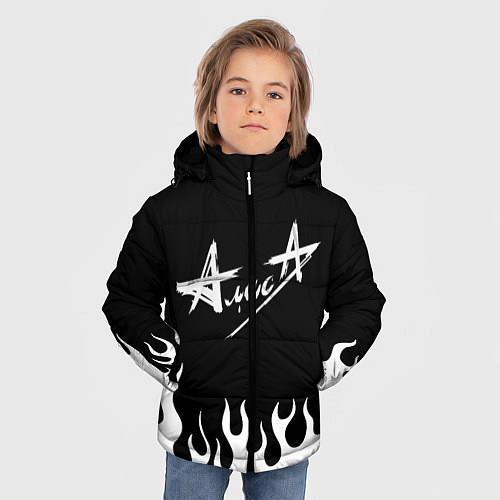 Зимняя куртка для мальчика Алиса / 3D-Черный – фото 3