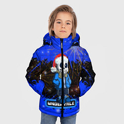 Куртка зимняя для мальчика НОВОГОДНИЙ UNDERTALE, цвет: 3D-черный — фото 2