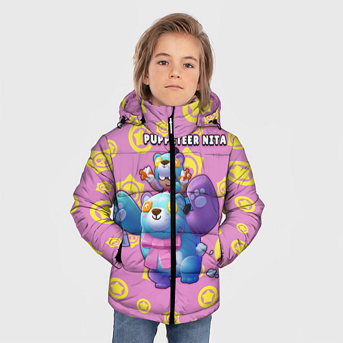 Зимняя куртка для мальчика Puppeteer nita / 3D-Черный – фото 3