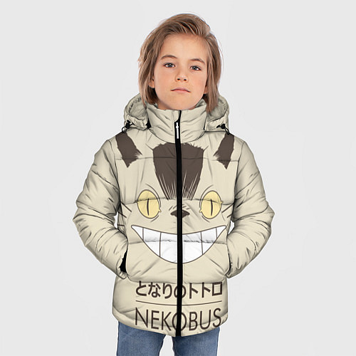 Зимняя куртка для мальчика Мой сосед Тоторо Nekobus / 3D-Черный – фото 3