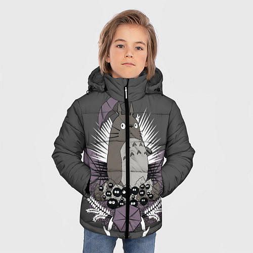 Зимняя куртка для мальчика Мой сосед Тоторо / 3D-Черный – фото 3