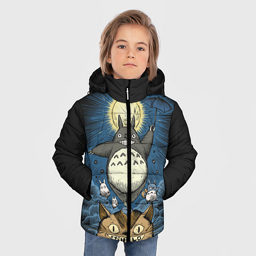 Зимняя куртка для мальчика My Neighbor Totoro / 3D-Черный – фото 3