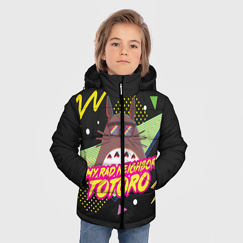 Зимняя куртка для мальчика Totoro My rad ne ighbor / 3D-Черный – фото 3