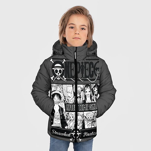 Зимняя куртка для мальчика One Piece / 3D-Черный – фото 3