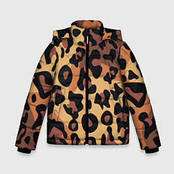 Куртка зимняя для мальчика Кошачий окрас, цвет: 3D-светло-серый